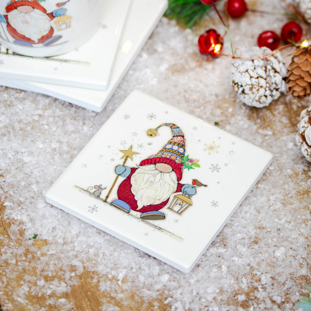 Set mit 4 Weihnachtsmann-Tischsets und Untersetzern