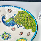 Floral Peacock Patterned Bowl