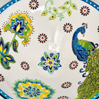 Floral Peacock Patterned Bowl