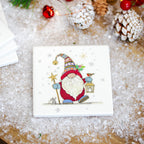 Set mit 4 Weihnachtsmann-Tischsets und Untersetzern