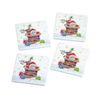 Set mit 4 Weihnachtsmann-Tischsets und Untersetzern