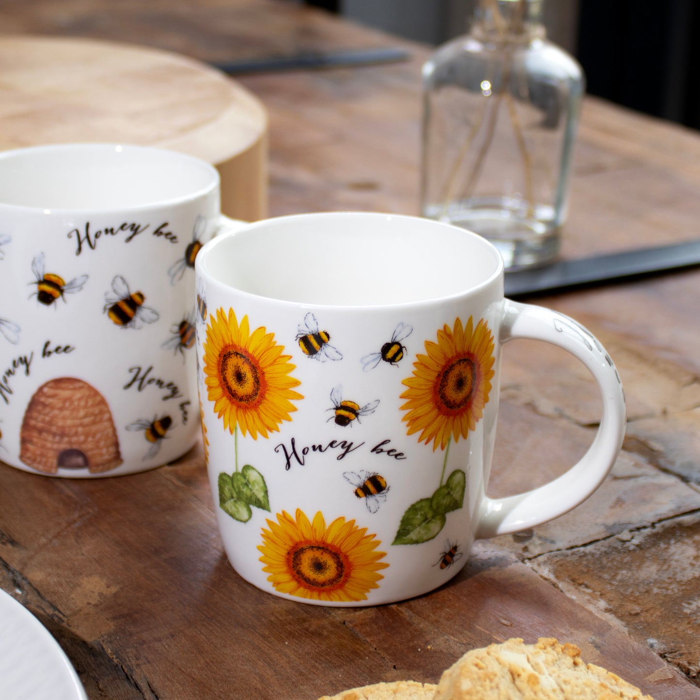 Set Of 4 Honey Bee Mugs