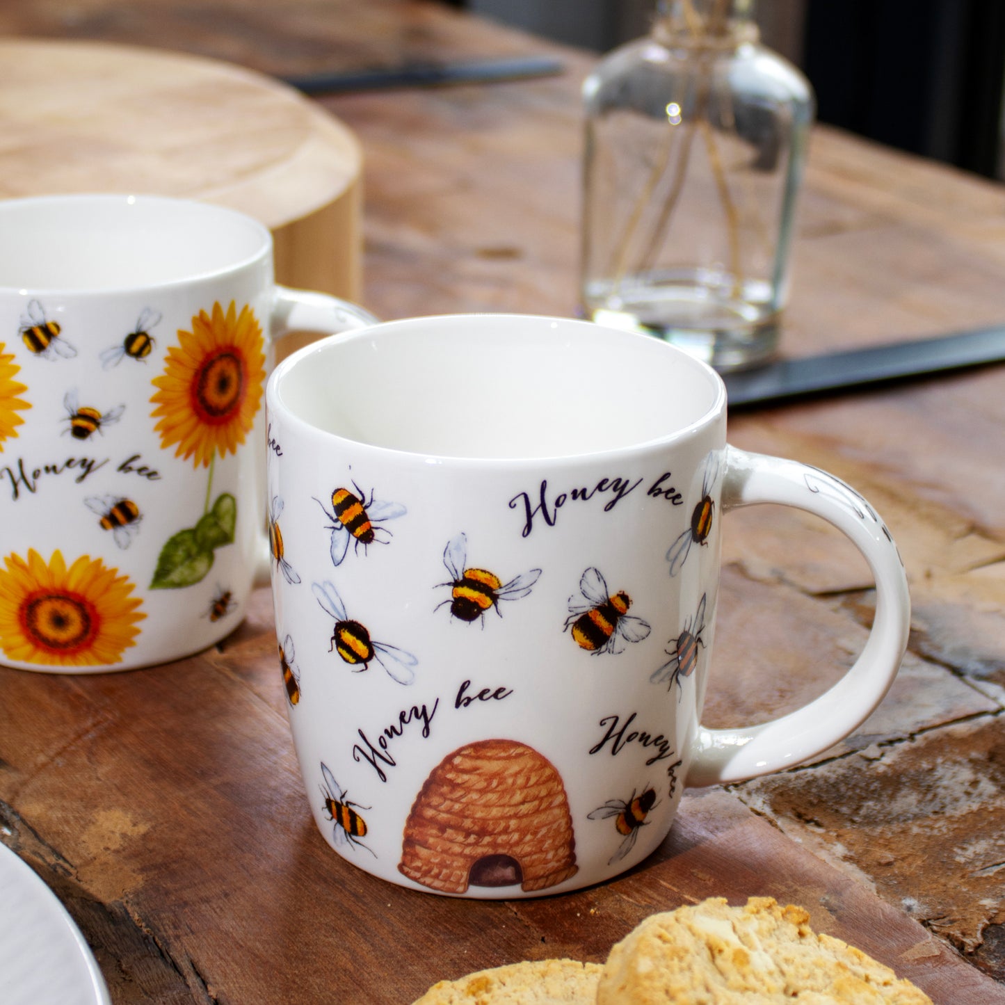 Set Of 4 Honey Bee Mugs