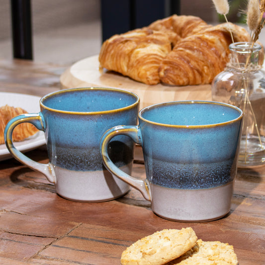 Set Of 2 Blue Reactive Fade Mugs