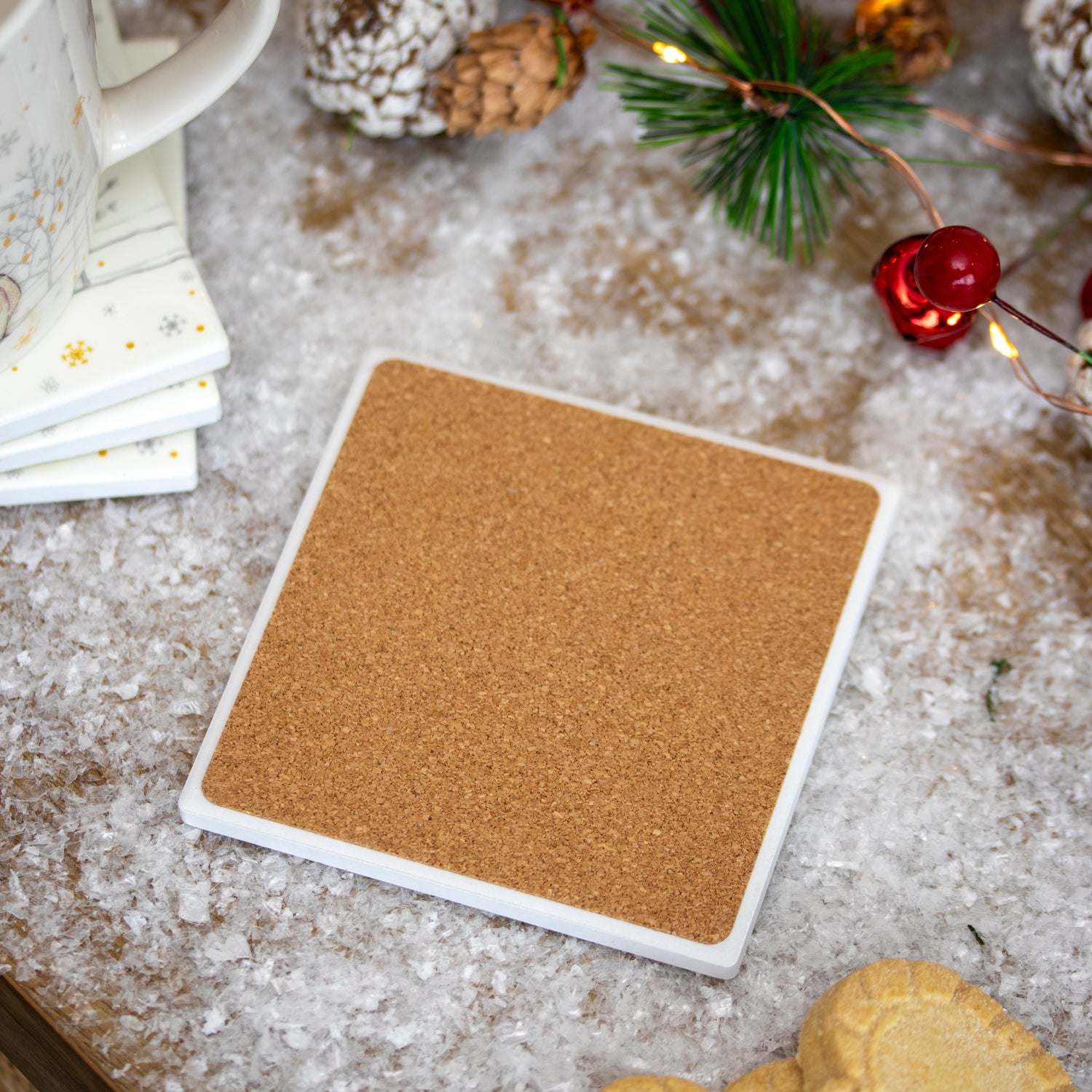Set mit 4 Weihnachtsmann-Tischsets und Untersetzern