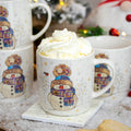 Set Of 4 Christmas Bug Art Snowman Mugs