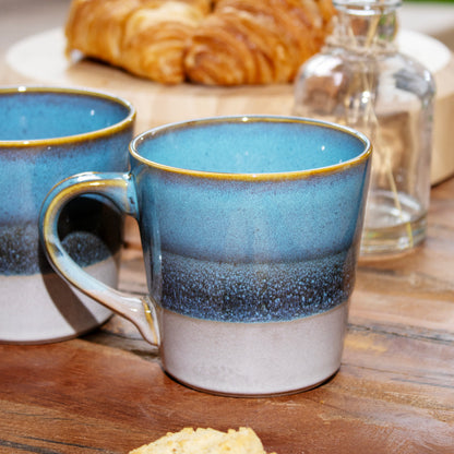 Set Of 2 Blue Reactive Fade Mugs