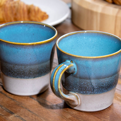 Set Of 2 Blue Reactive Fade Mugs