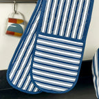 Blue Striped Double Oven Glove