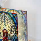 Stained Glass Light Up Victorian Church Decoration