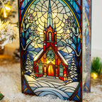 Stained Glass Light Up Victorian Church Decoration