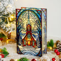 Stained Glass Light Up Victorian Church Decoration