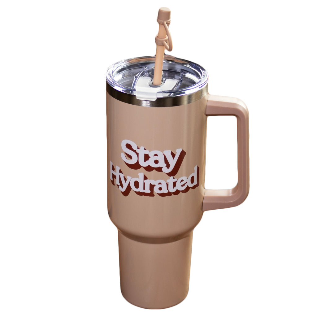 Stay Hydrated Stainless Steel 1.2L Double Wall Straw Bottle