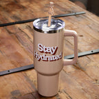 Stay Hydrated Stainless Steel 1.2L Double Wall Straw Bottle