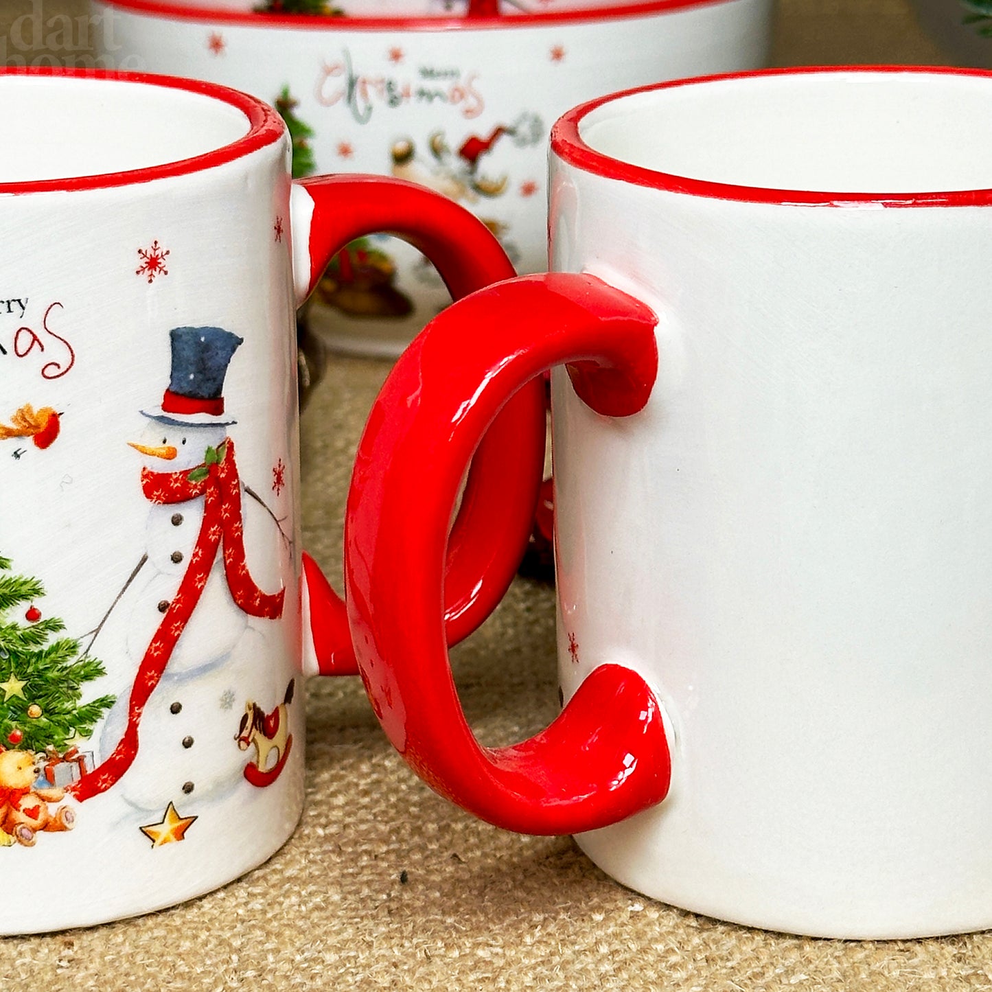 Set Of 2 Merry Christmas Snowman Mugs