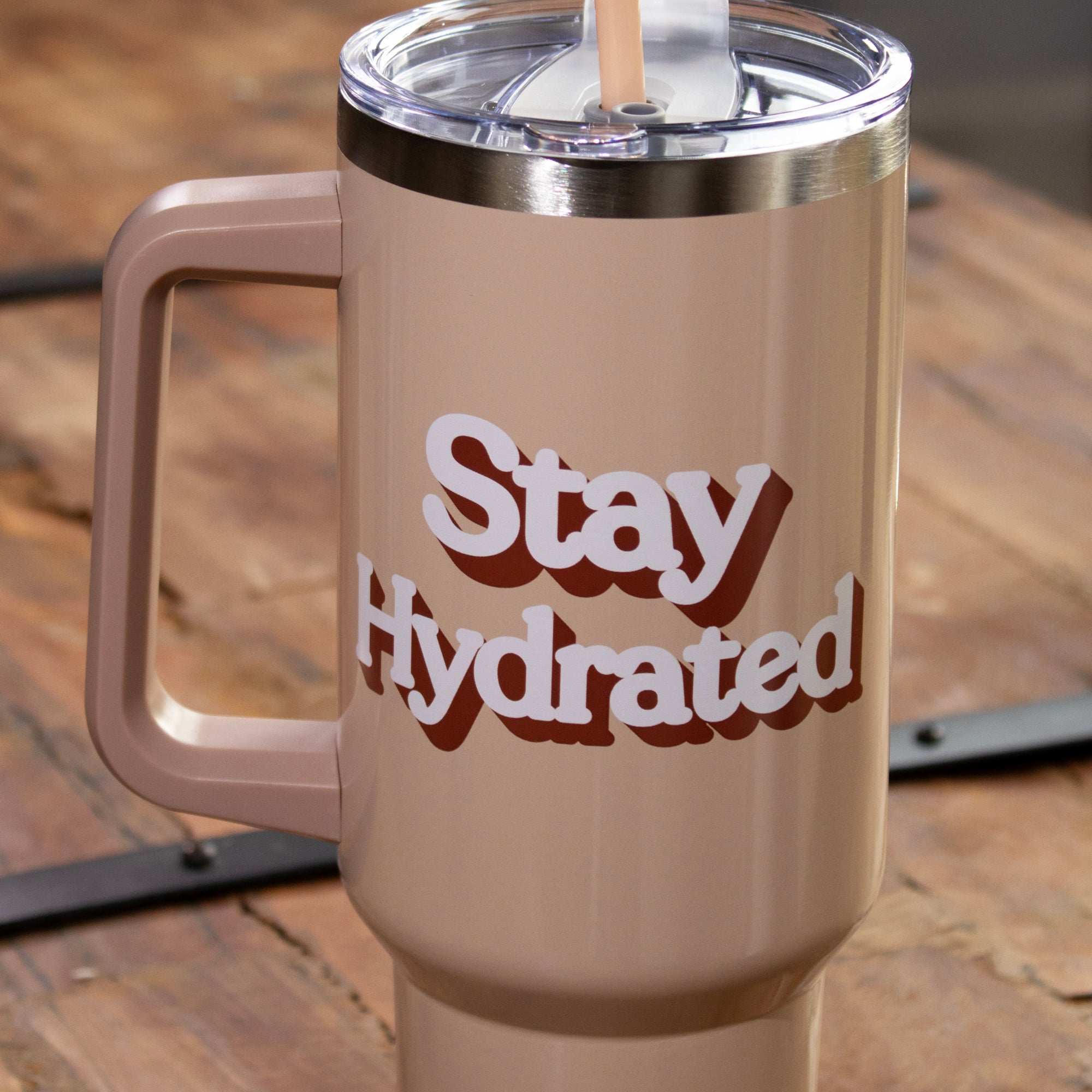 Stay Hydrated Stainless Steel 1.2L Double Wall Straw Bottle