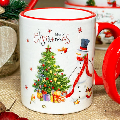 Set Of 2 Merry Christmas Snowman Mugs