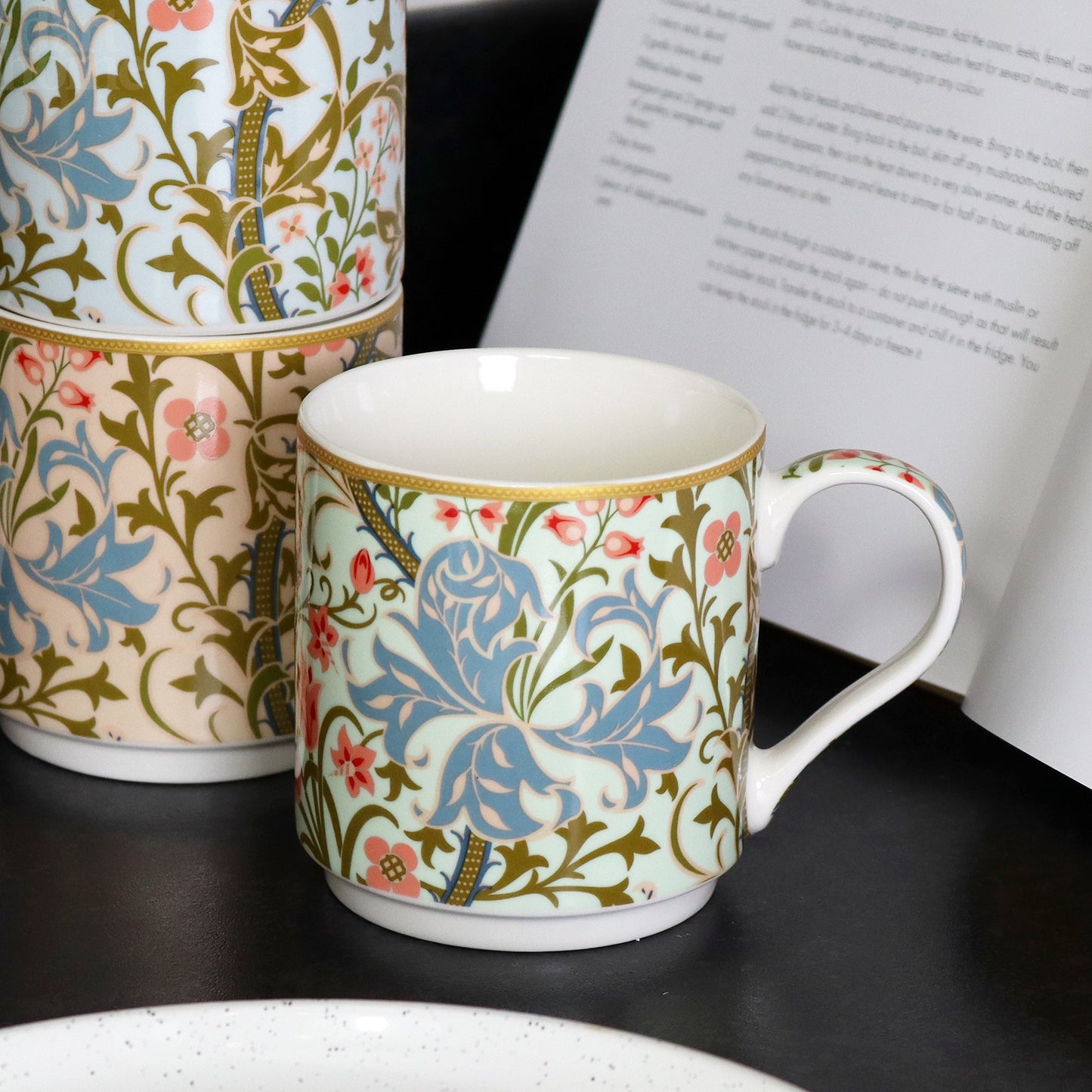 William Morris Golden Lily Stacking Mugs Set Of 4