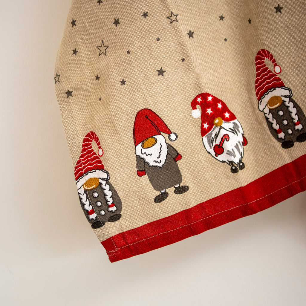Set Of 2 Christmas Gonk Cotton Tea Towels