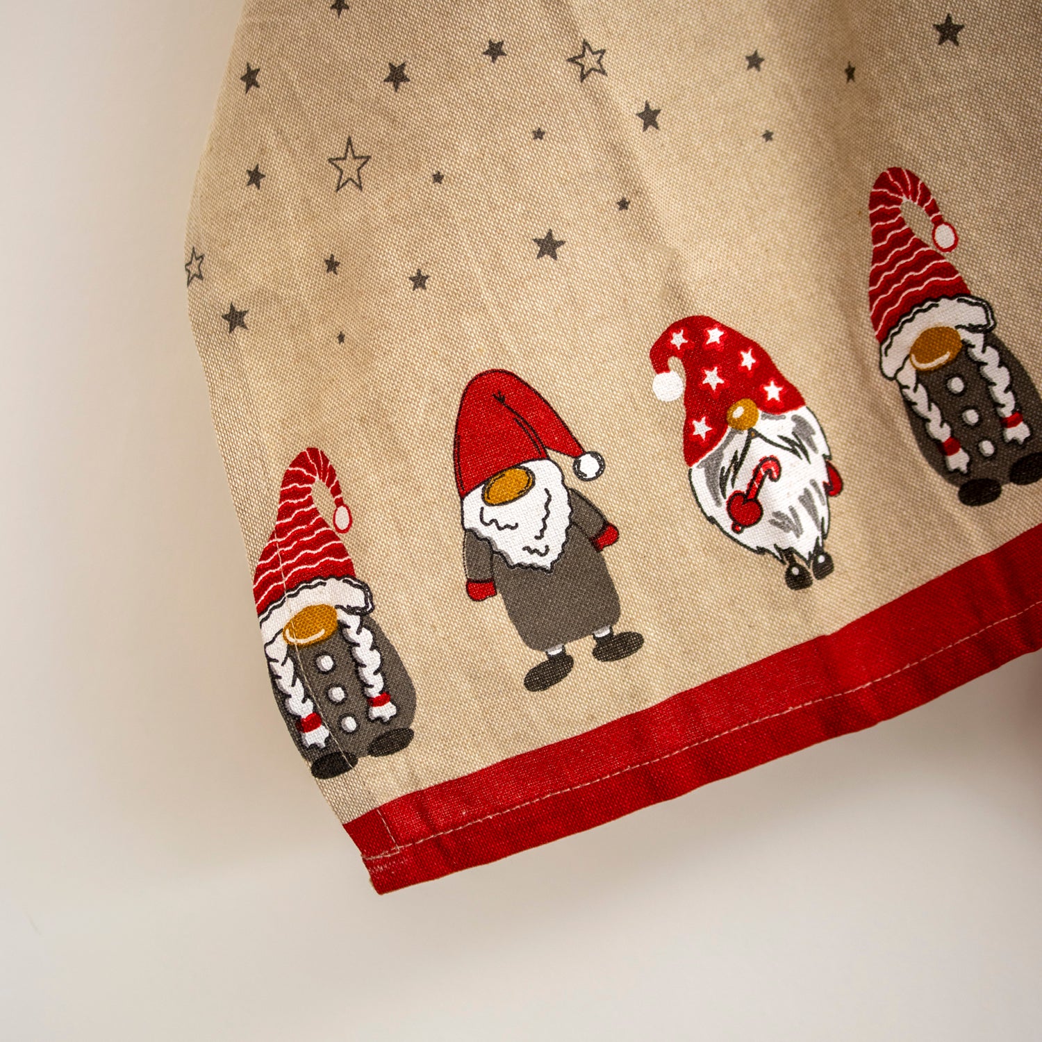 Set Of 2 Christmas Gonk Cotton Tea Towels