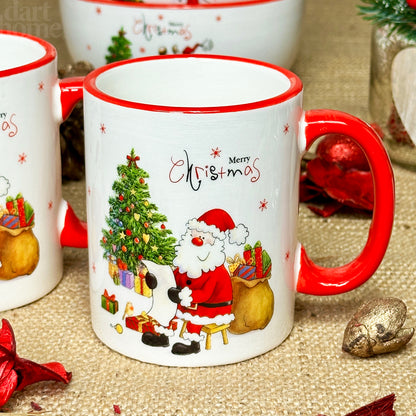 Set Of 2 Merry Christmas Santa Claus Mugs