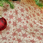 Natürlicher Schneeflocken-Weihnachtsbaumrock, 96 cm