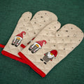 Set Of 2 Cotton Christmas Gonk Oven Mitts