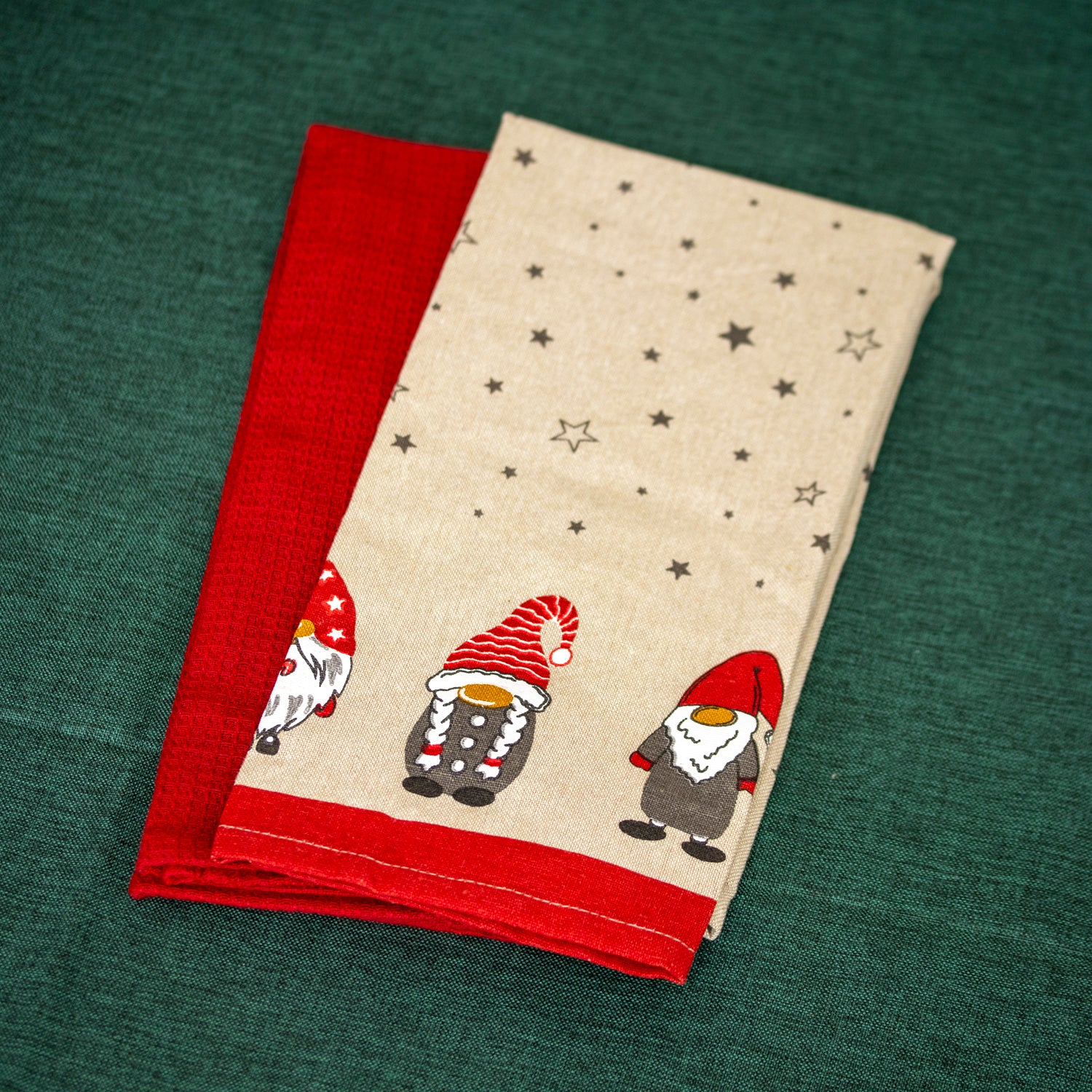 Set Of 4 Christmas Gonk Kitchen Textile Bundle
