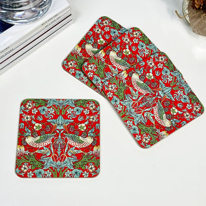 William Morris Strawberry Thief Coasters Set Of 4