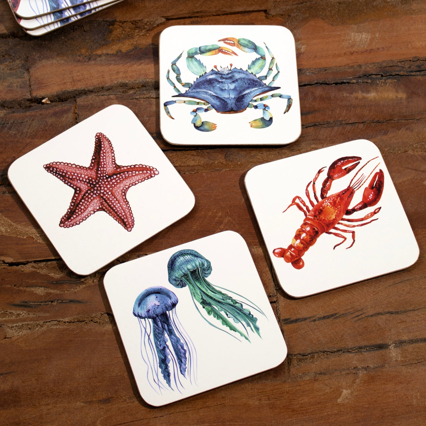 Set Of 4 Sea Creatures Placemats & Coasters