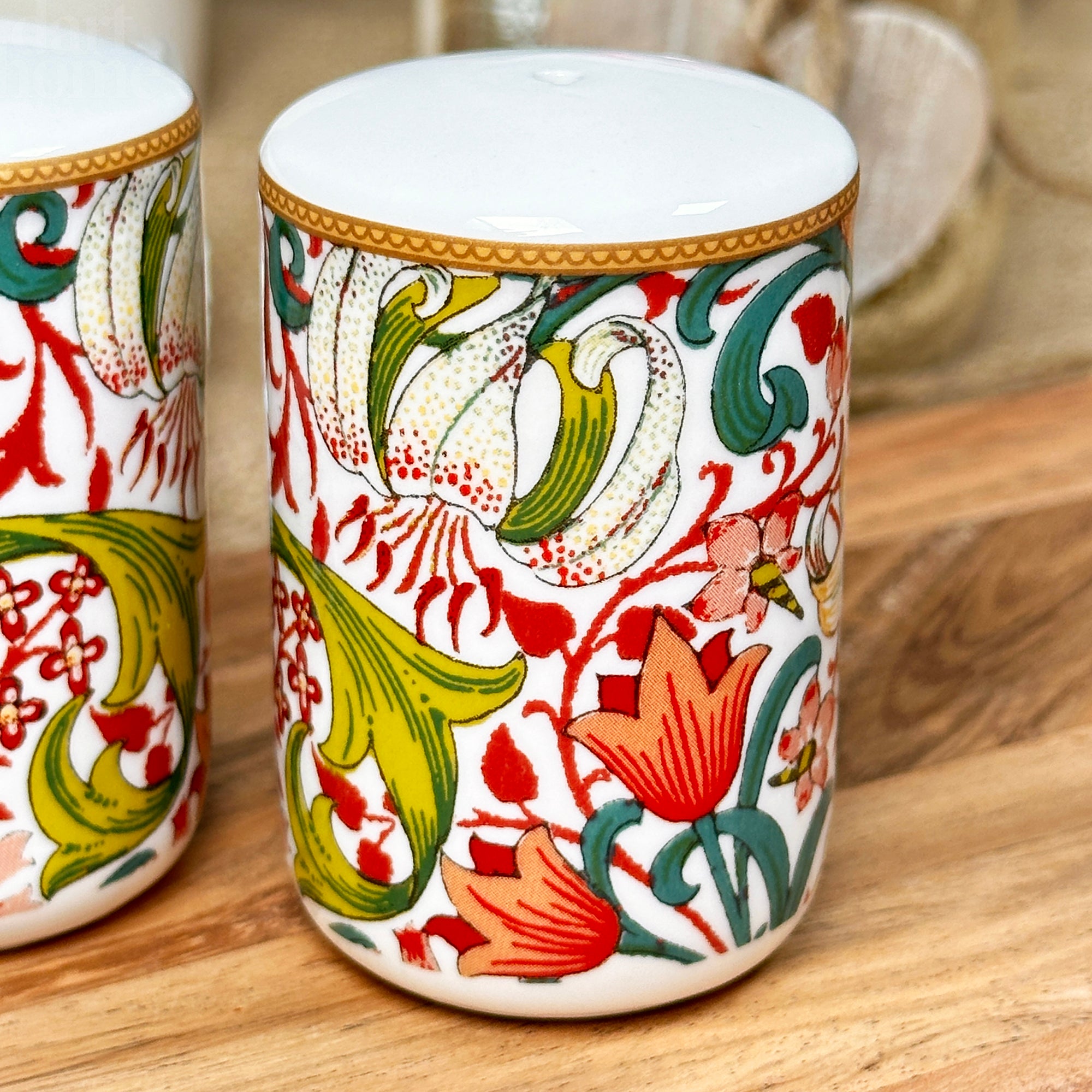 William Morris Golden Lily Salt And Pepper Shakers
