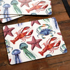 Set Of 4 Sea Creatures Placemats