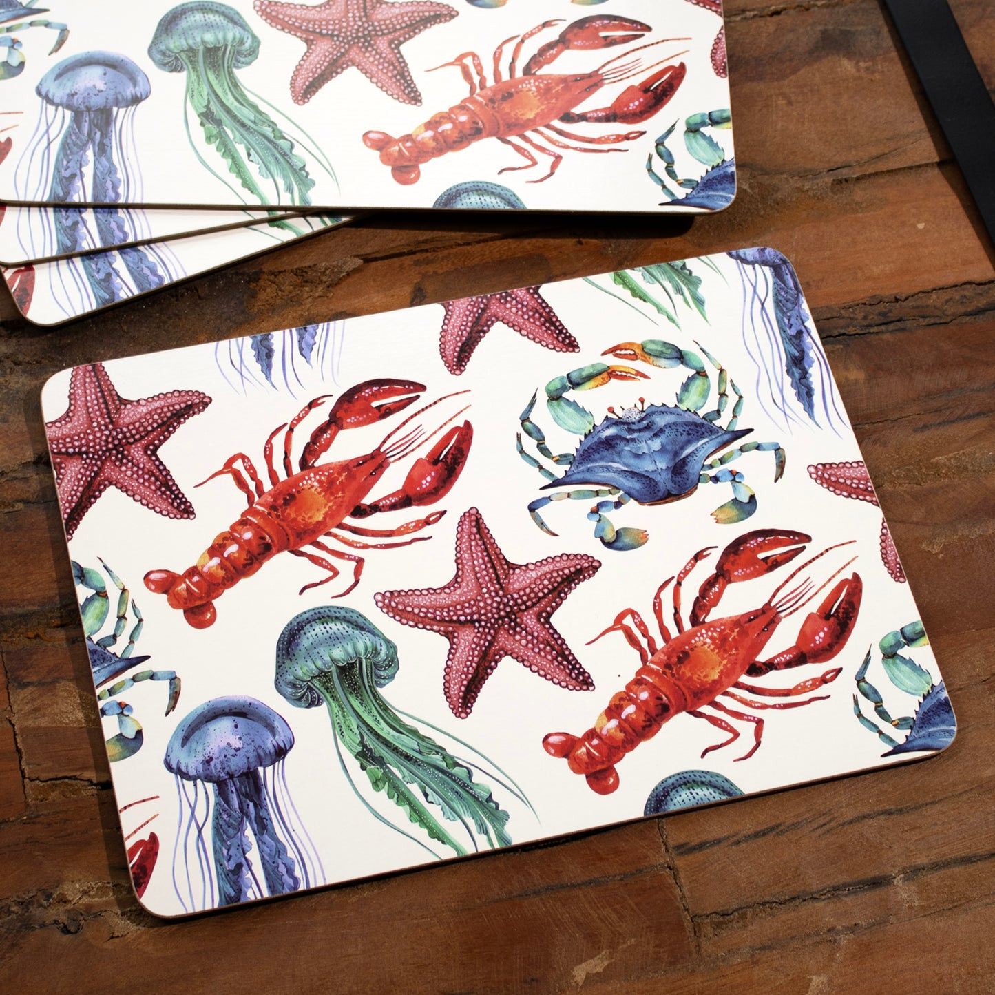 Set Of 4 Sea Creatures Placemats & Coasters