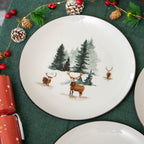 Set Of 6 Winter Wildlife Dinner Plates