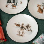 Set Of 6 Winter Wildlife Side Plates