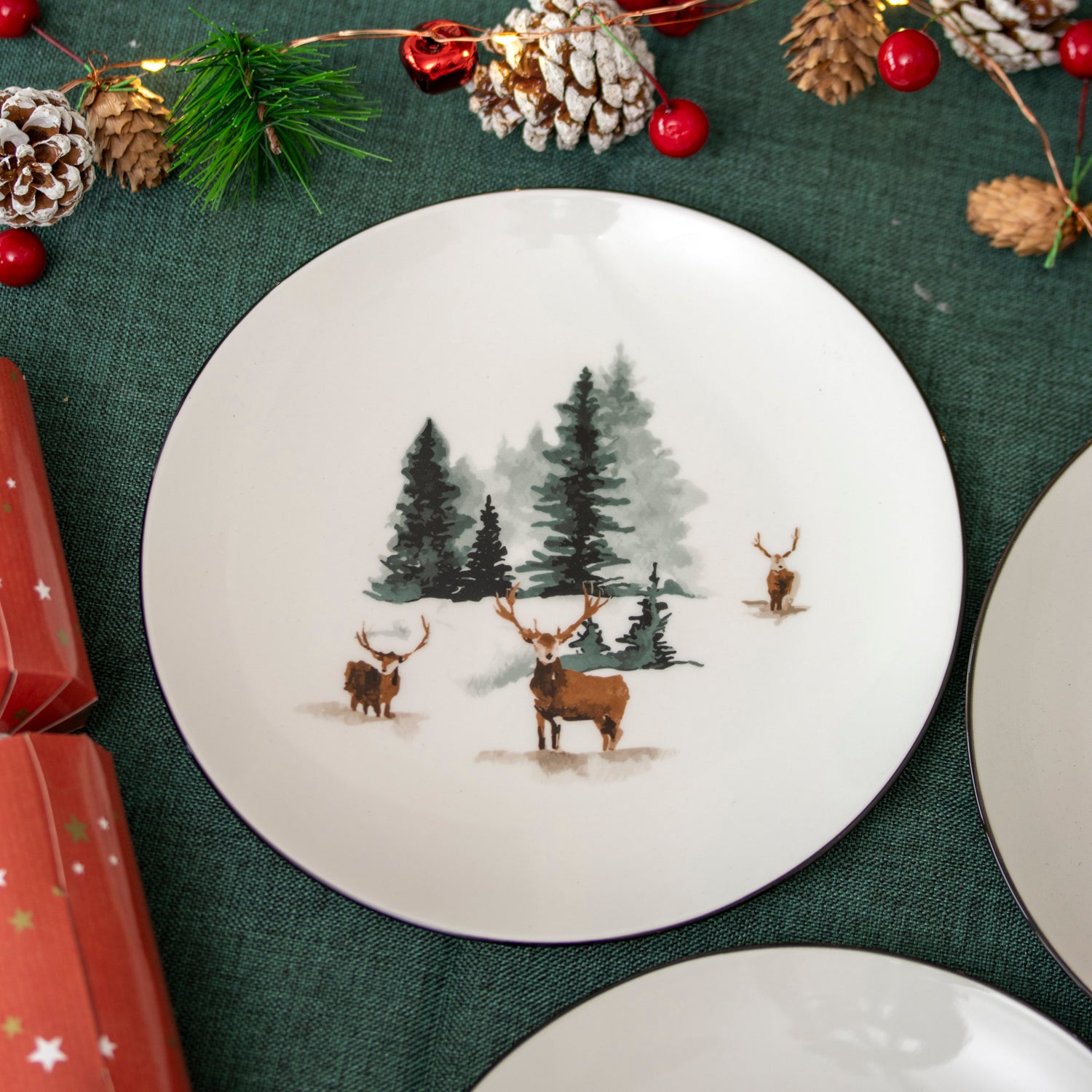 Set Of 6 Winter Wildlife Side Plates