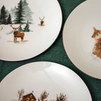 Set Of 6 Winter Wildlife Side Plates