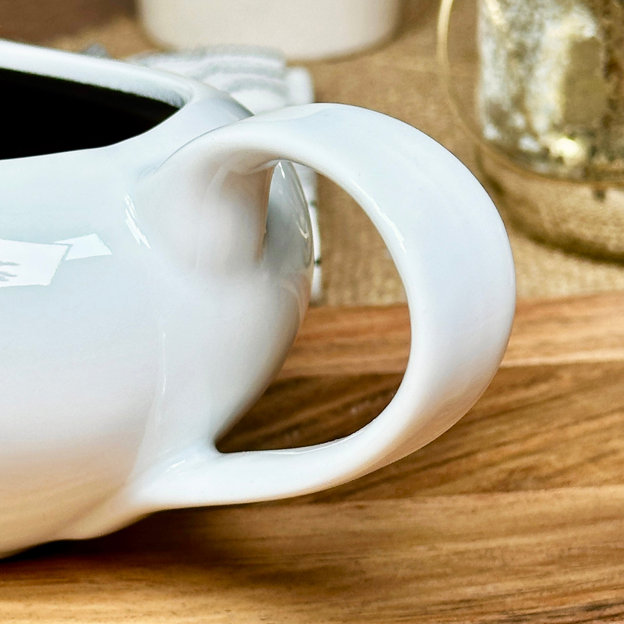 Ceramic White Gravy Boat