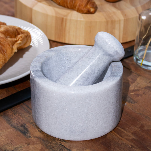 Grey Marble Pestle And Mortar Set