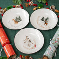 Set Of 6 Winter Wildlife Pasta Bowls