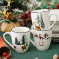 Set Of 6 Winter Wildlife Mugs