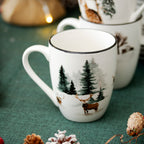 Set Of 6 Winter Wildlife Mugs