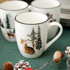 Set Of 6 Winter Wildlife Mugs