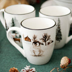 Set Of 6 Winter Wildlife Mugs