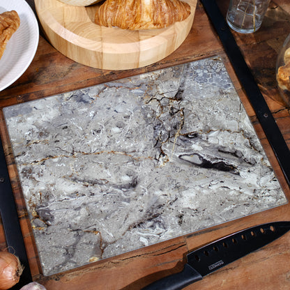 Smoky Marble Glass Chopping Board