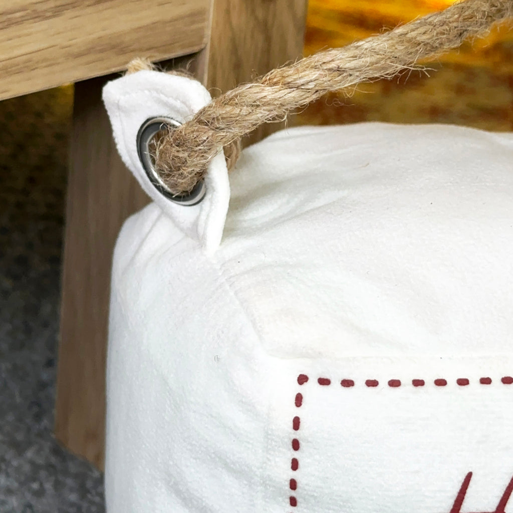 Square Holly Jolly Christmas Doorstop