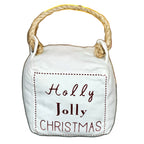 Square Holly Jolly Christmas Doorstop