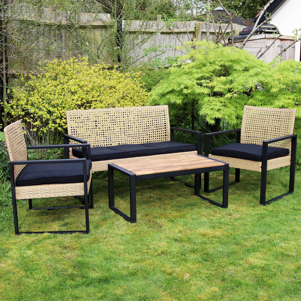 5 Seater PE Rattan And Metal Garden Lounge Set