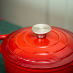 Red 2.5 Litre Cast Iron Casserole Dish