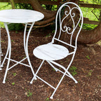 2 Seater Marble Effect Metal Garden Bistro Set
